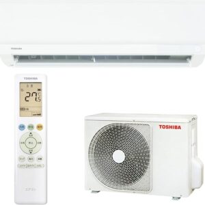 【商品配送のみ】 東芝 ルームエアコン 6畳用 2.2kW RAS-N221TE(W) ホワイト 室内機高さ25㎝のコンパクトタイプ 熱交換器洗浄